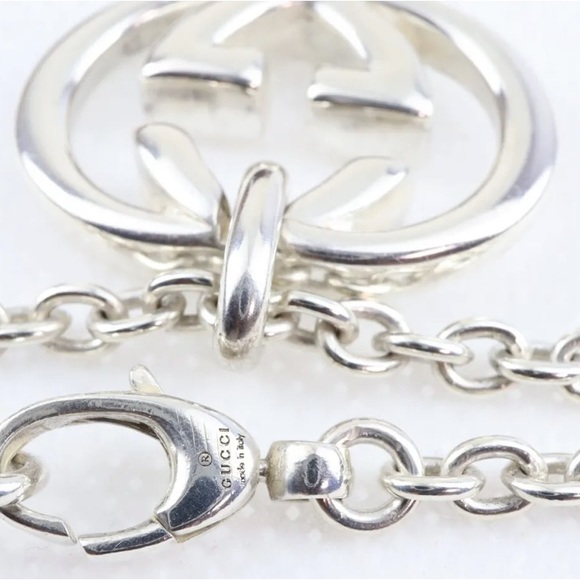 GUCCI LUXURY 925 Sterling Silver Necklace 19.5 inches approx STUNNING! - Picture 6 of 10
